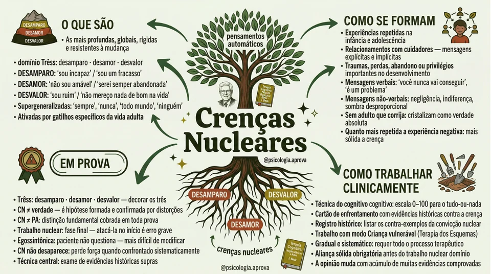 Mapa mental sobre creencias nucleares